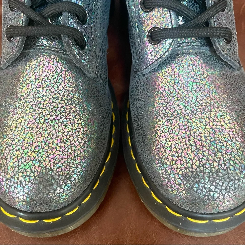 Dr. Martens 1460 Pascal Sparkle Iridescent Metallic Sheen Lace Up Boots Size 7 - Picture 10 of 14